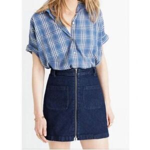 Madewell Mini Skirt A Line Stretch Denim 28